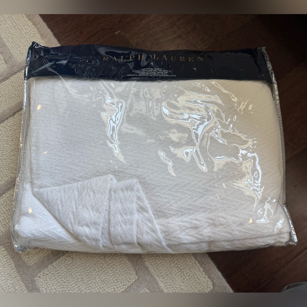 Ralph Lauren Greenwhich King Quilted Coverlet White- Cotton